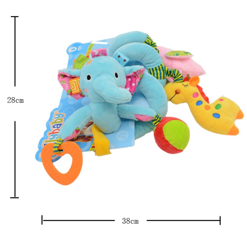 Baby Pram Ornament Manufacturer - Plush Elephant Spiral Toys for Car Seat Stroller Bar Bassinet Mobile