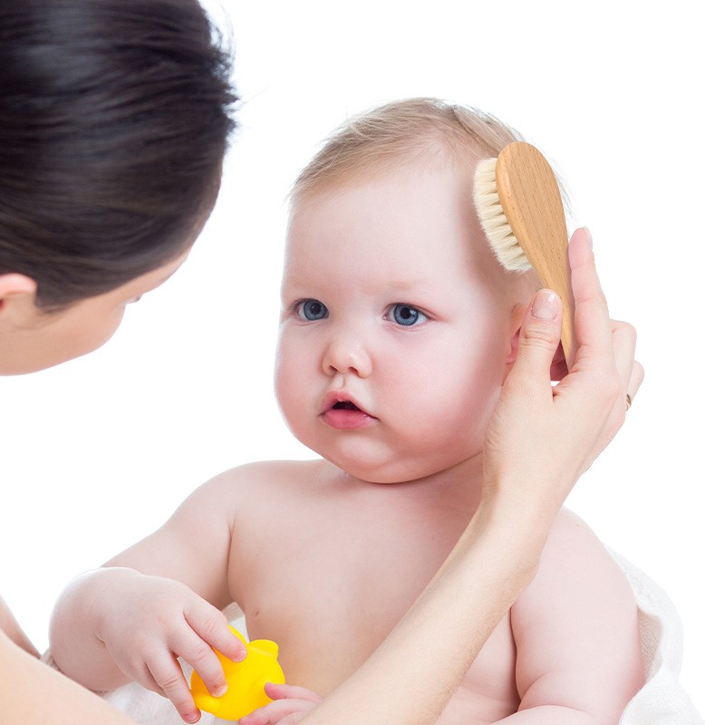 Baby Hair Brush Manufacturer - Soft Wool Wooden Bath Brush Clean Hair Body Infant Wash Care Tool