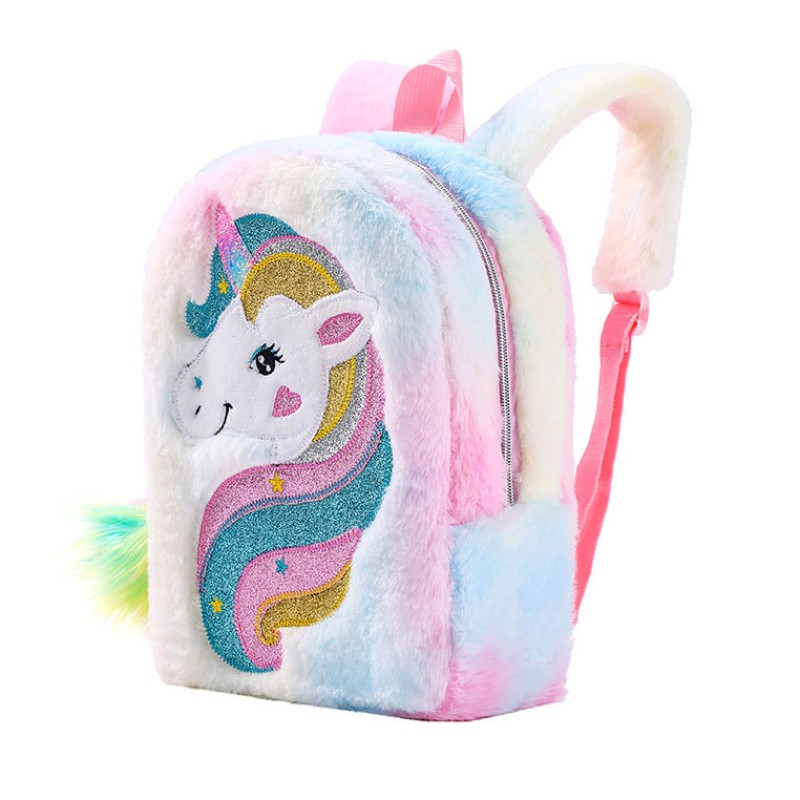 Toddler Backpack Manufacturer - Cute Girls Plush Unicorn Preschool Bag Travel Bags for Little Girls
