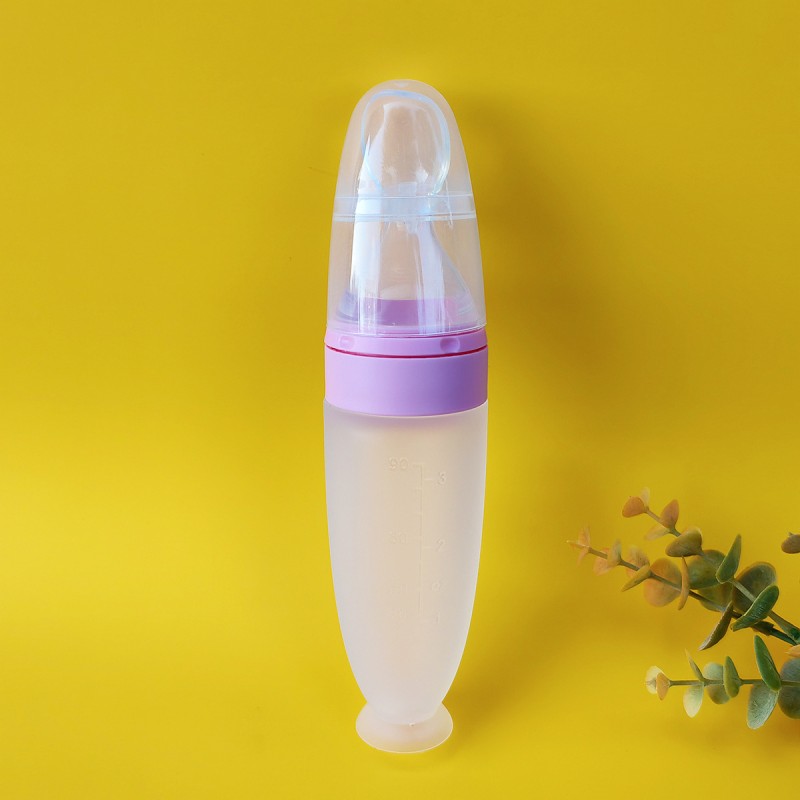 Baby Food Bottle - 90ml Squeeze Feeding