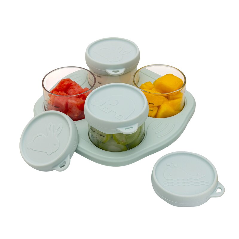Baby Food Bowl - 4-in-1 Glass Set
