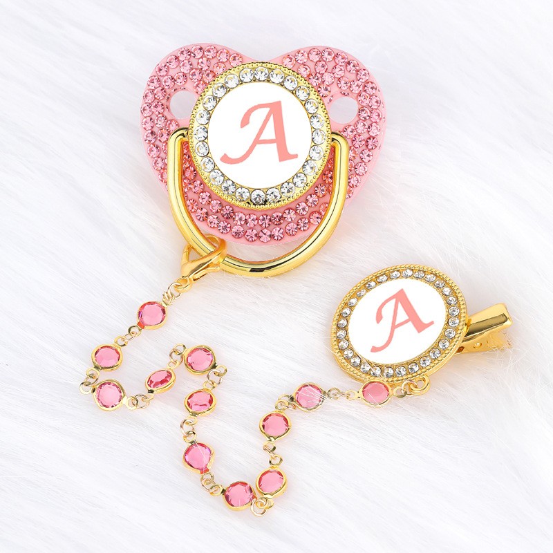 Initial Pacifier - High-grade Diamond Letter