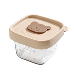 Baby Food Bowl - Silicone Lid Glass
