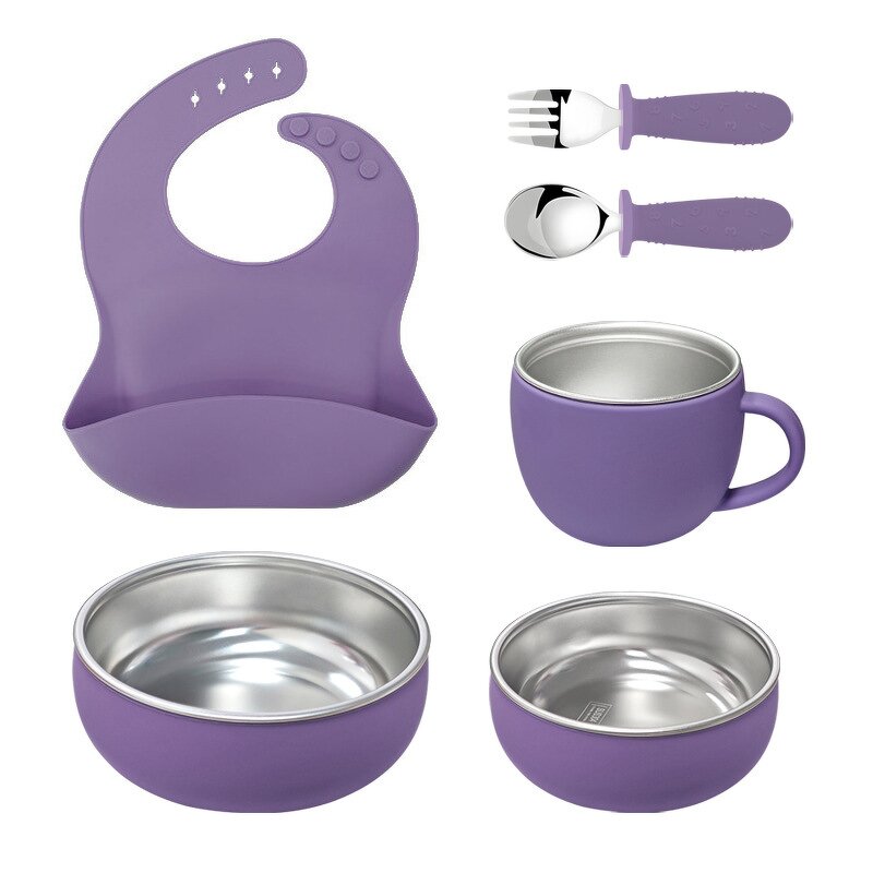Tableware Set - 6-piece Silicone Stainless