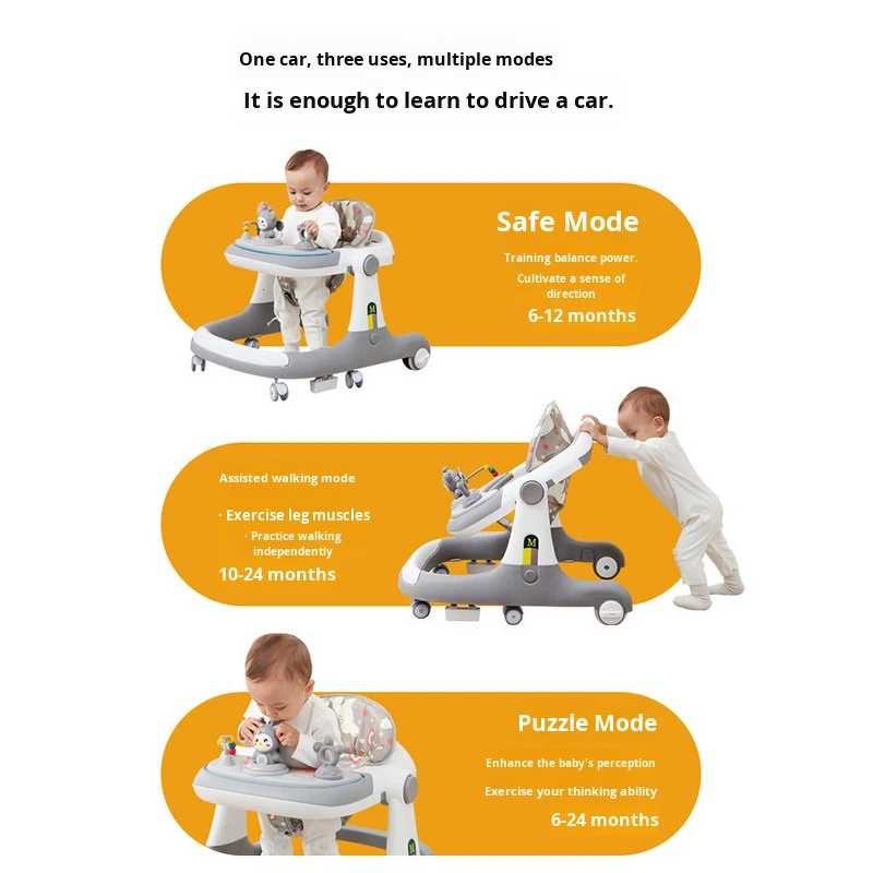 Baby Walker - Anti-rollover Multifunctional