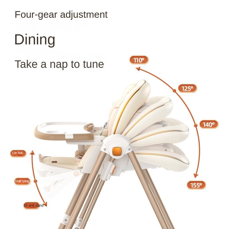 Baby Dining Table - Foldable Adjustable