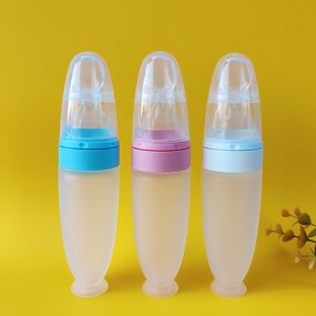 Baby Food Bottle - 90ml Squeeze Feeding