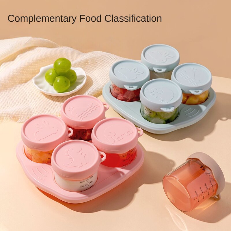 Baby Food Bowl - 4-in-1 Glass Set