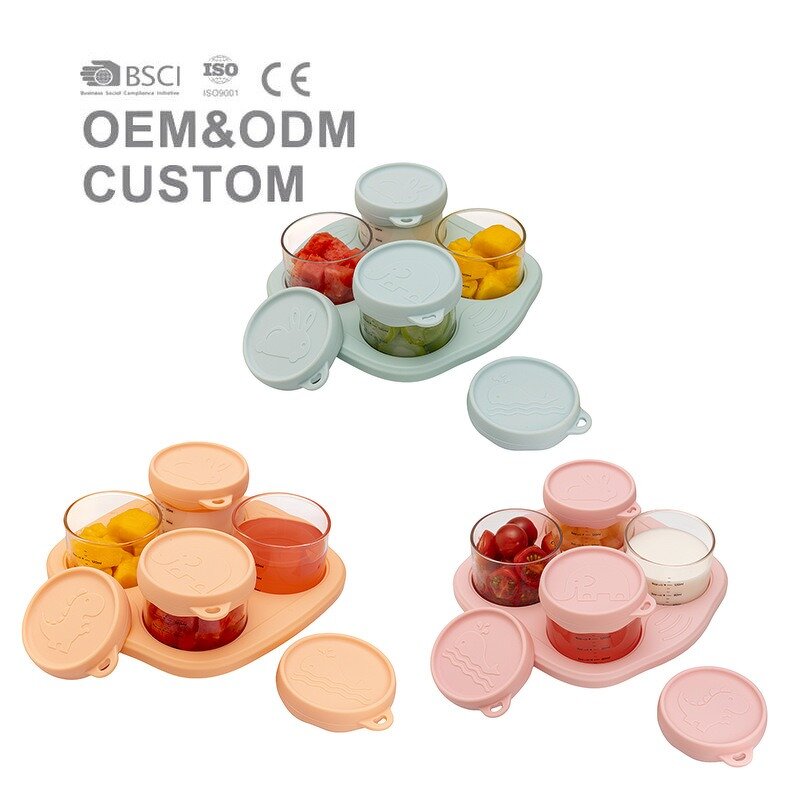 Baby Food Bowl - 4-in-1 Glass Set