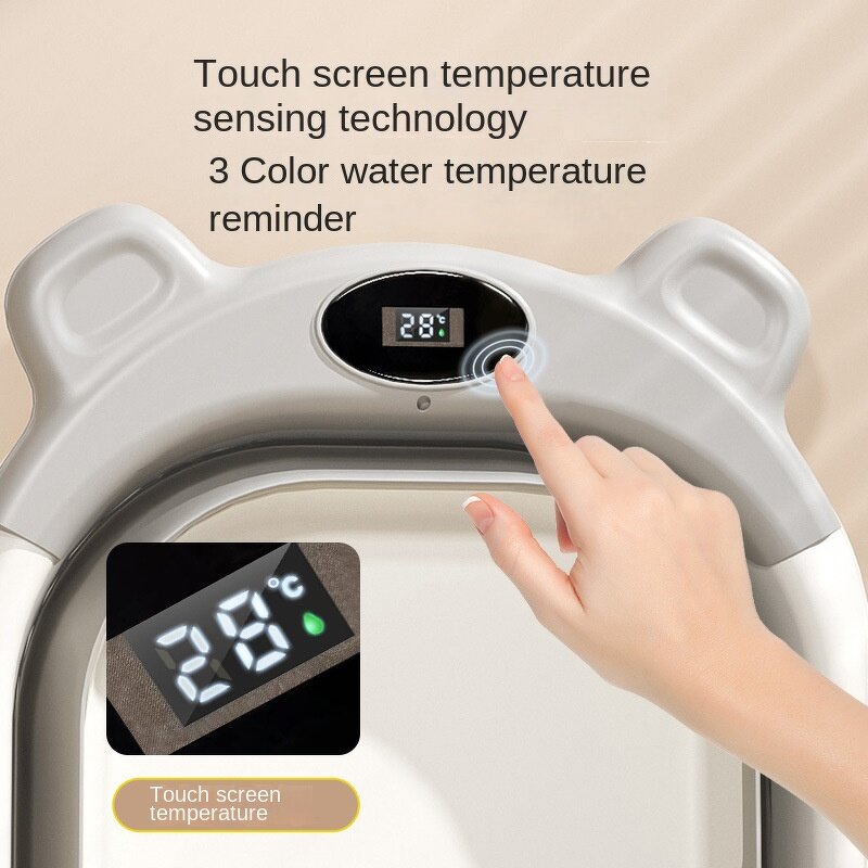 Baby Bath Tub - Tri-fold Temperature Sensing