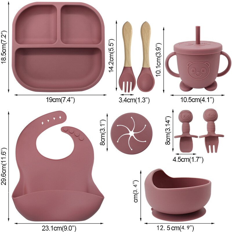 Baby Bowl Set - Divided Plates Bib