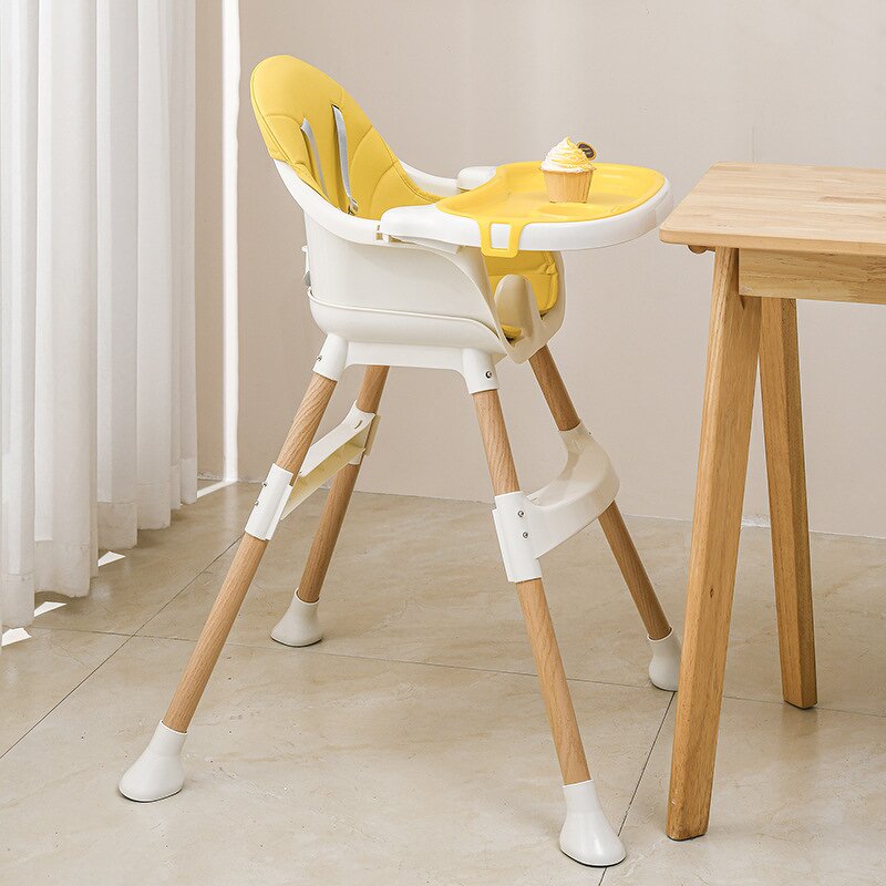Children High Chair - Non-slip Wheels