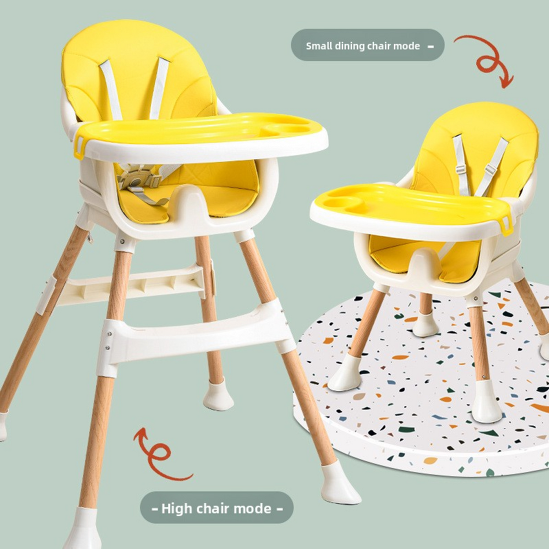 Children High Chair - Non-slip Wheels