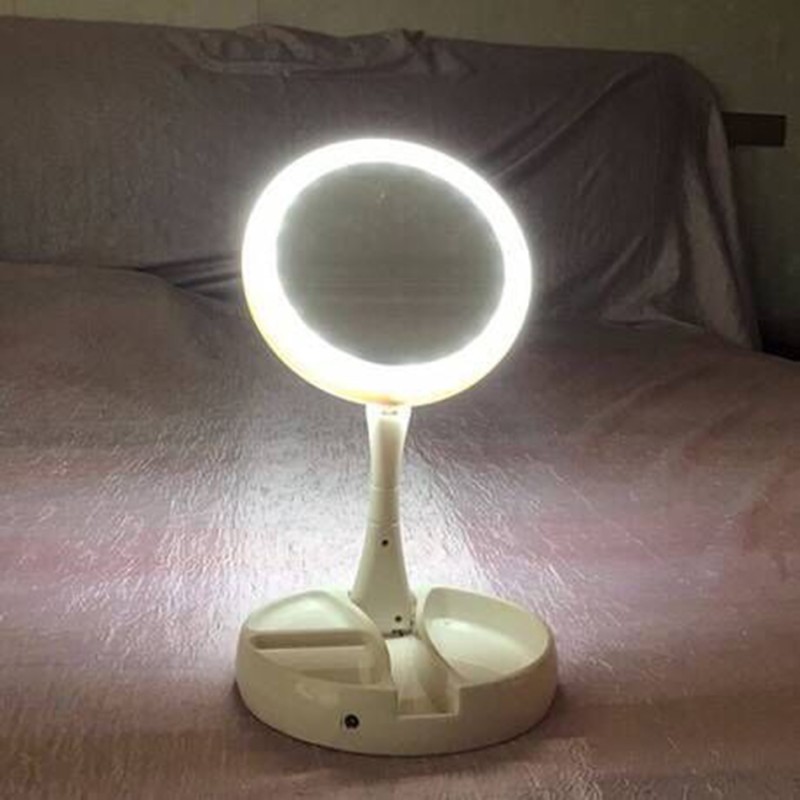 USB Makeup Mirror - Foldable Charging