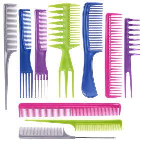 Colorful Comb - 10pcs Hairdressing Set