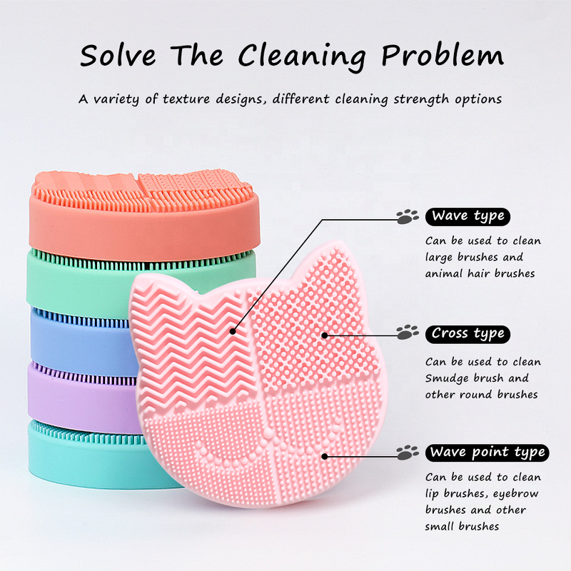 Makeup Brush Mat - Silicone Cleaning Tray