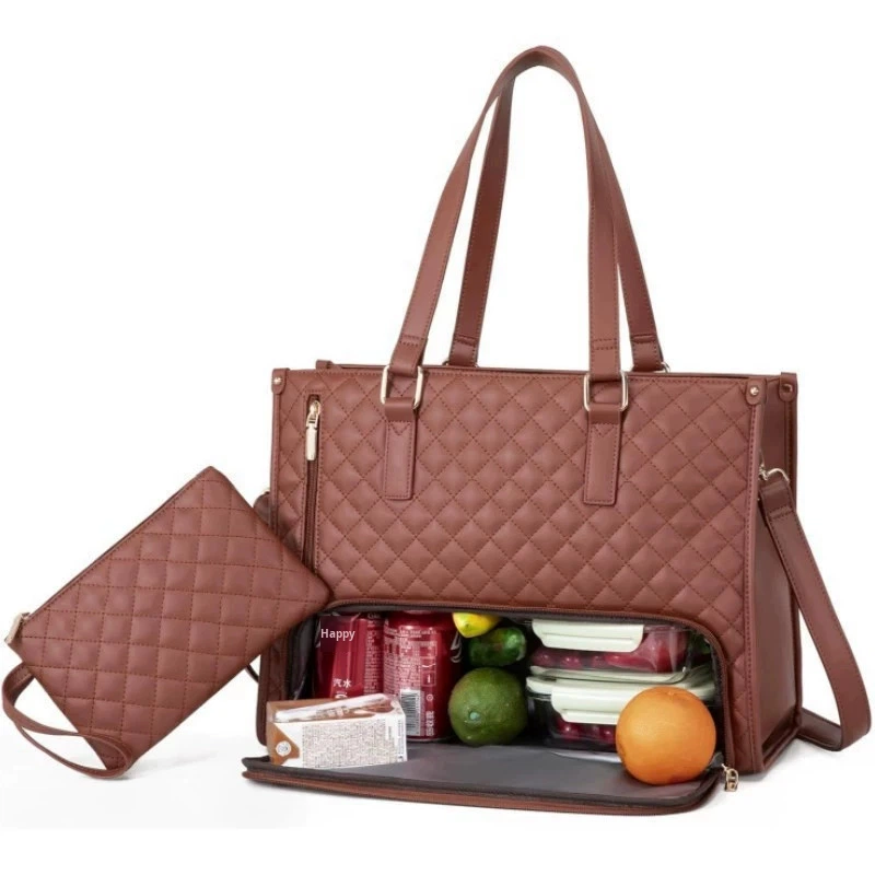 Insulated Picnic Handbag Manufacturer - OEM 2 in 1 Lunch Laptop Bag Combo