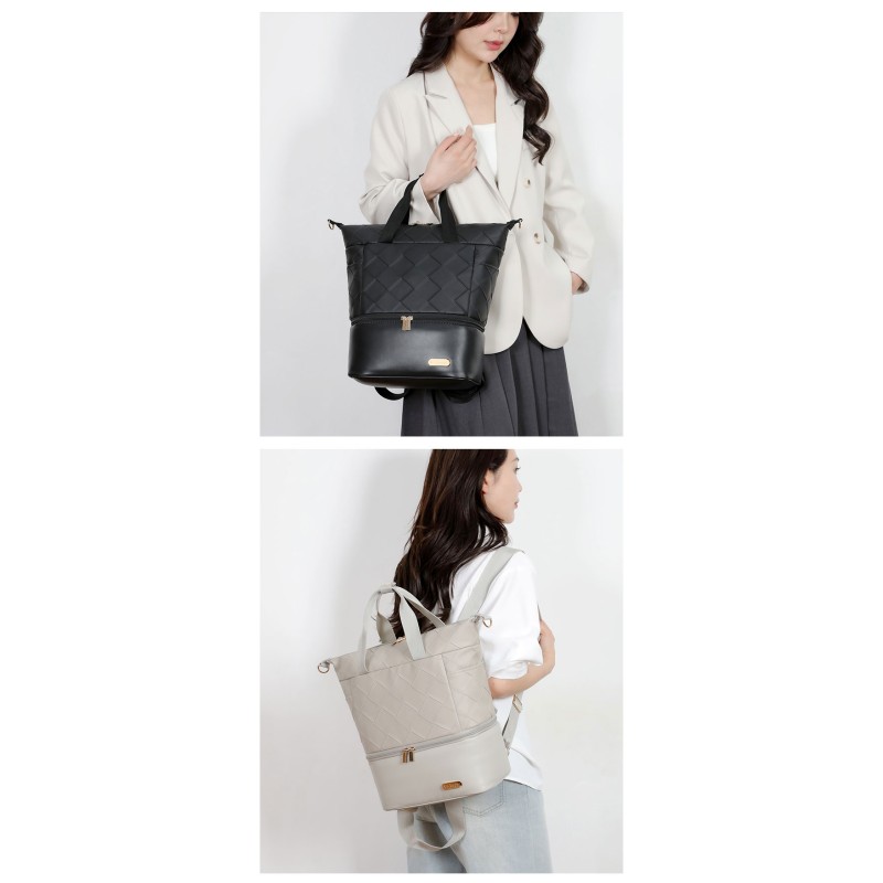 Quilted Diaper Tote Manufacturer - OEM Large Capacity Waterproof Mom Bag