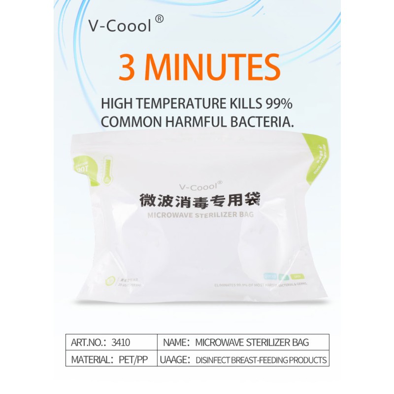 Microwave Sterilizer Bag Supplier - OEM Steam Bag for Bottle Parts