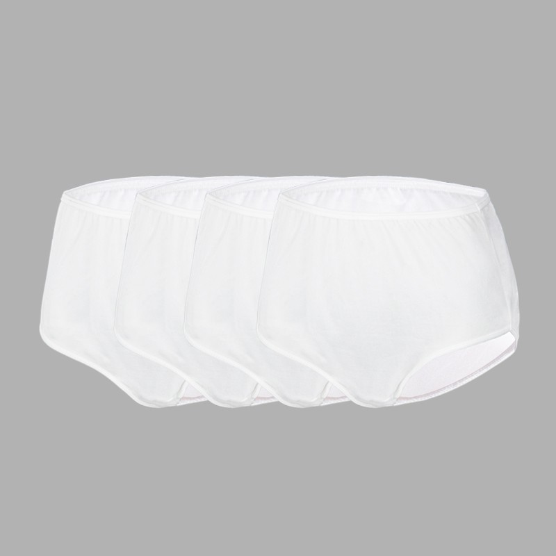 Disposable Cotton Panties Supplier - OEM High Rise Travel White 4pk