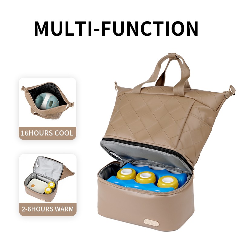 Quilted Diaper Tote Manufacturer - OEM Large Capacity Waterproof Mom Bag