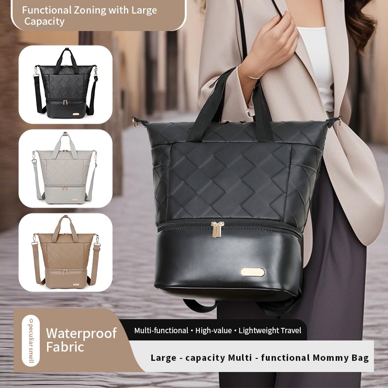 Quilted Diaper Tote Manufacturer - OEM Large Capacity Waterproof Mom Bag