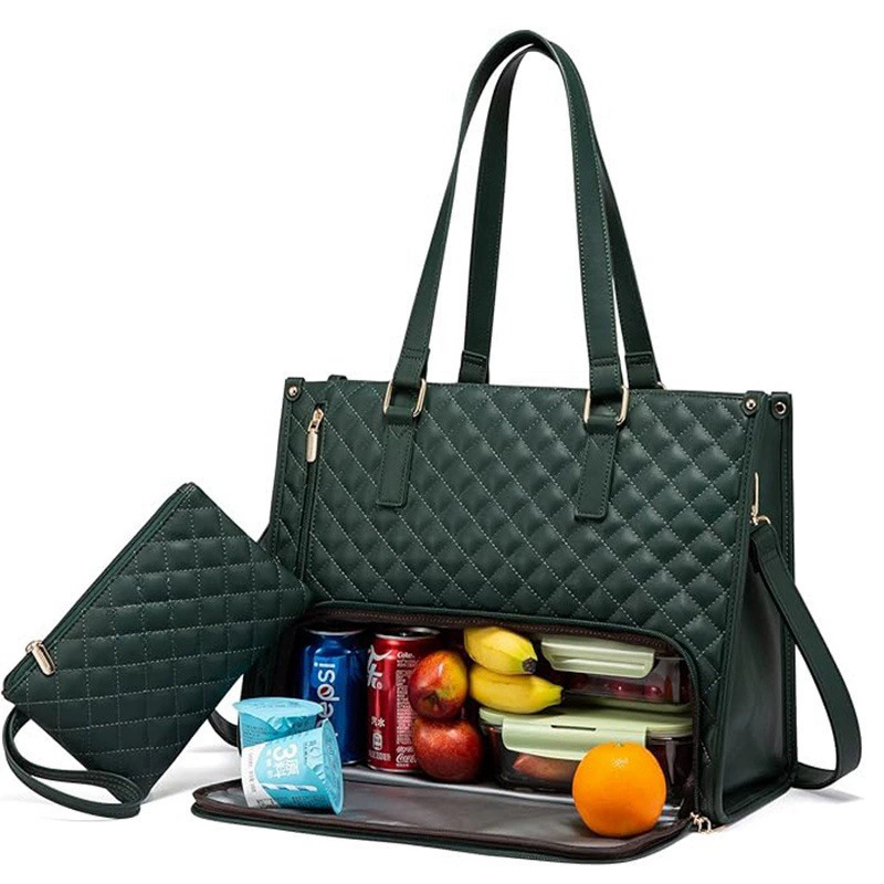 Insulated Picnic Handbag Manufacturer - OEM 2 in 1 Lunch Laptop Bag Combo