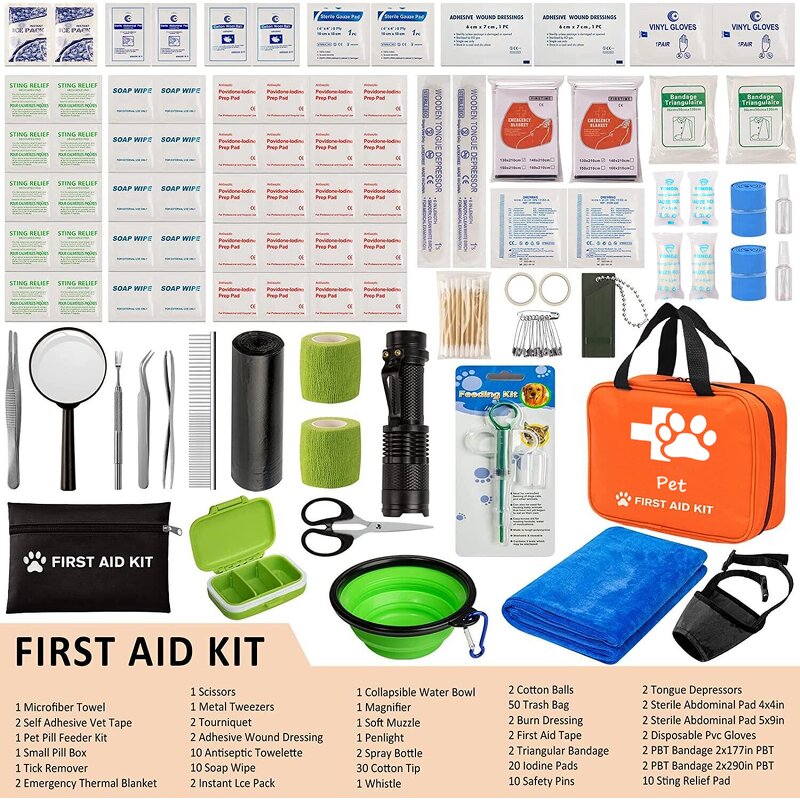 Pet First Aid Kit - Portable Nylon EVA