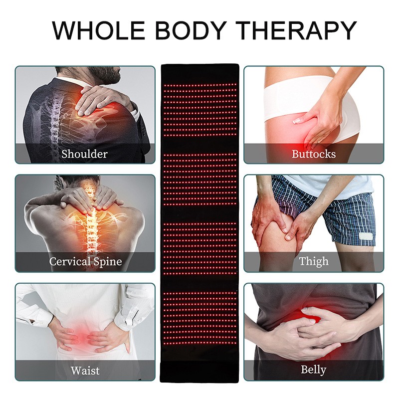 SGROW 960 Pcs LED Red Light and 1920 Pcs NIR Light Therapy Equipment Large Cushion, Pain Relief Panel for Slimming