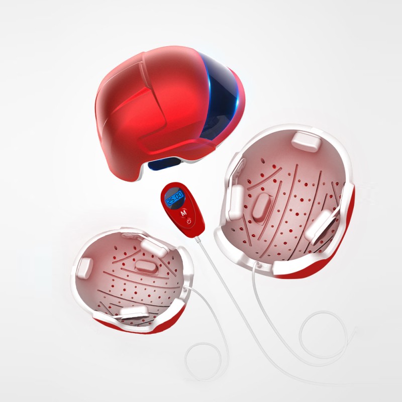 2022 Newest Home Use Portable Hair Regrowth Helmet Red Light 650nm 660nm 670nm Diode Hair Growth Laser Helmet