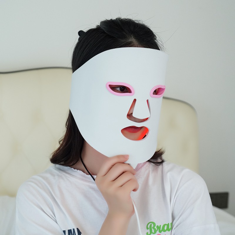 SGROW Wholesale Led Face Mask Red Light Therapy Facial Mask Home Use Led Silicone 7 Colors Light Phototherapy Face Mask