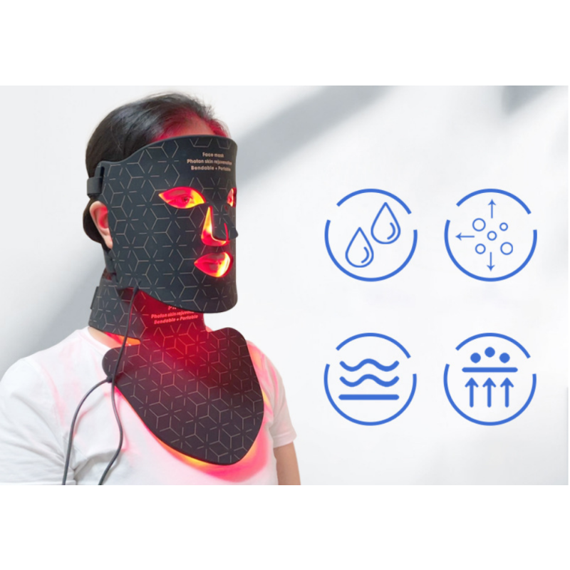 Wholesale Led Mask Face and Neck Infrared Home Use Silicone Face Mask Led Light Therapy Led Facial Masks
