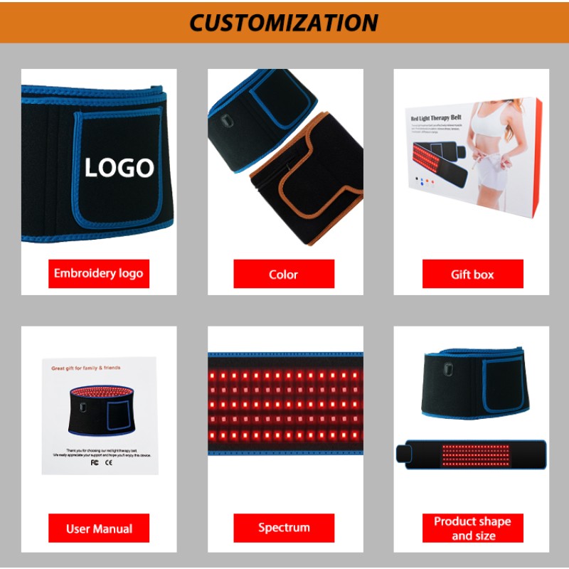Factory Wholesale Price 660nm 850nm Red Light Belt Infrared Led Red Light Therapy Wrap Belt for Pain Relief