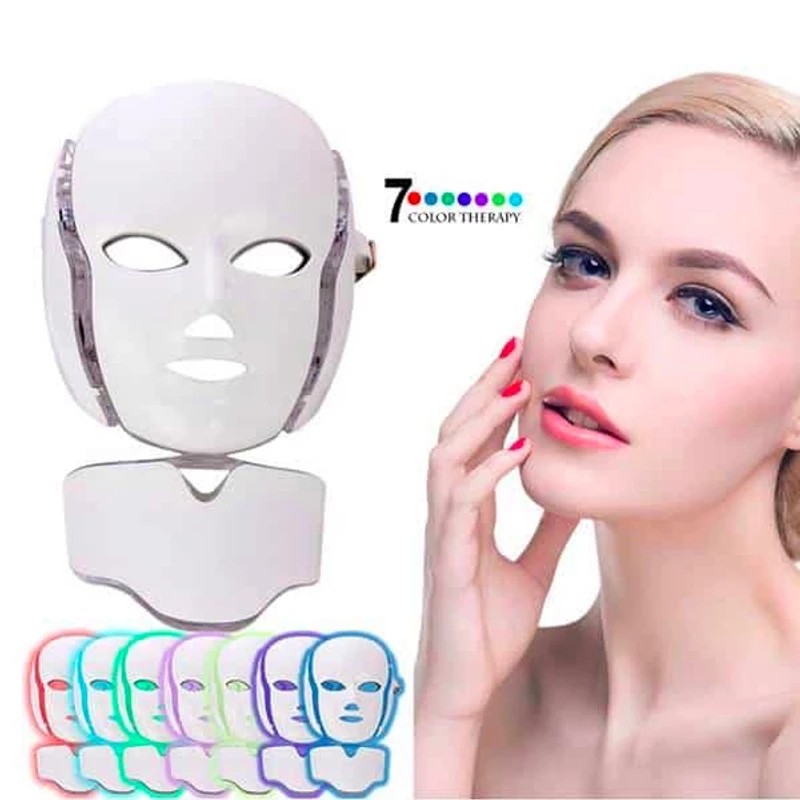 Best Quality PDT Photon Facial and Neck Skin Care Light Beauty Therapy 7 Color LED Face
