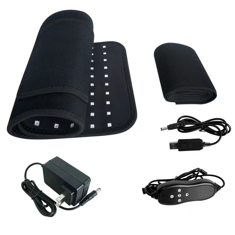 2023 Hot Sale 660nm 850nm LED Belt Red Infrared Light Therapy Physical Therapy Waist Massage Body Pad Wrap Belt for Pain Relief