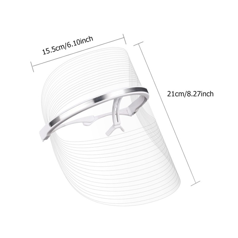 No Plug Rechargeable Facial Skin Care Light Beauty Therapy 3 Color LED Face Mask With Battery