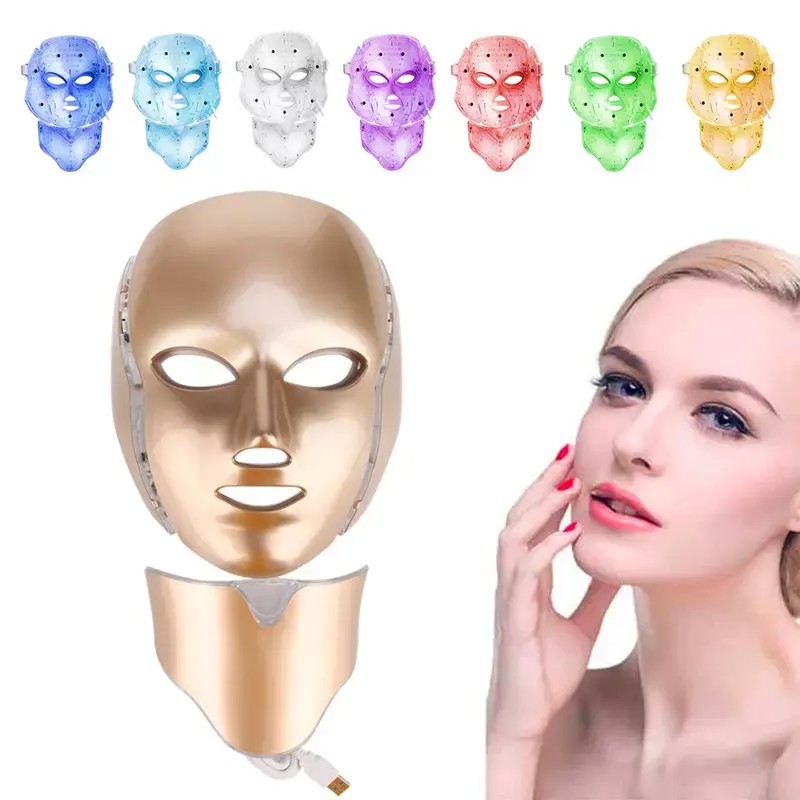 Wholesale LED Facial Masks OEM PDT Photon Light Therapy Facial Mask Beauty 7 Colors Led Light Facial Mask for Home Use