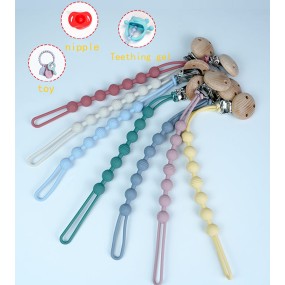 Pacifier Clip - Wooden Holder