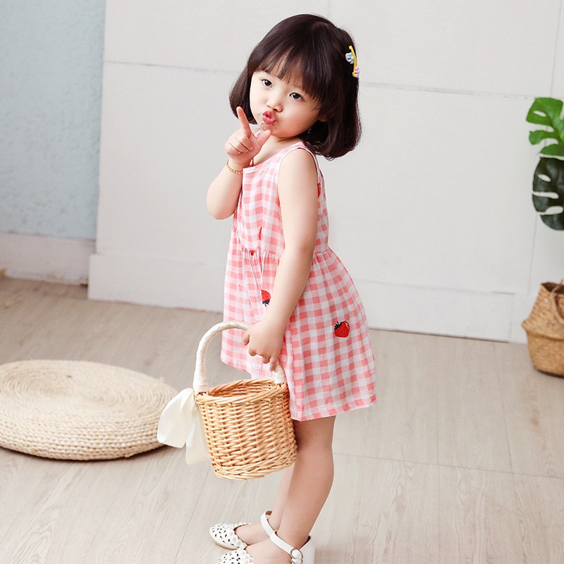 Baby Dress - Sleeveless Cotton Flower Summer