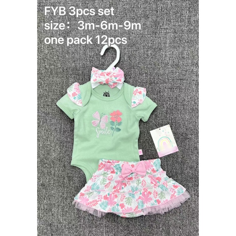 Baby Romper Set - 4 Piece Cap