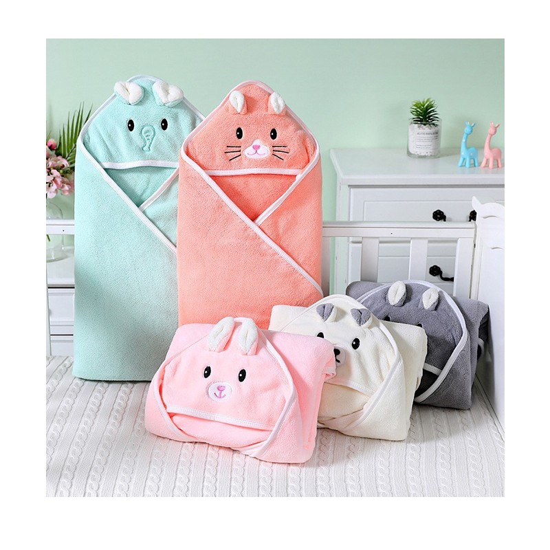 Swaddle Blanket - Hooded Animal Pattern