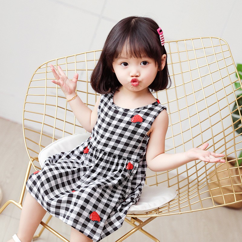 Baby Dress - Sleeveless Cotton Flower Summer