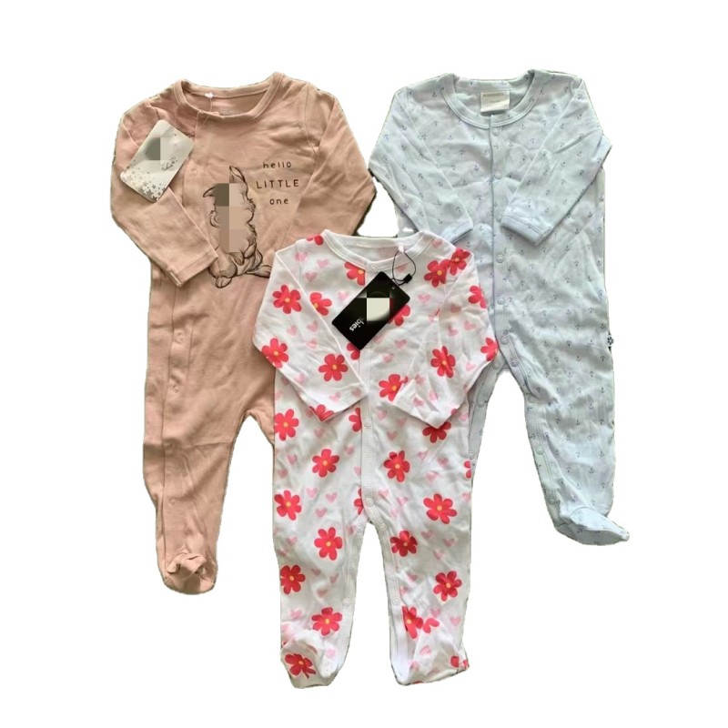 Baby Romper - Long Sleeve Cotton Zipper
