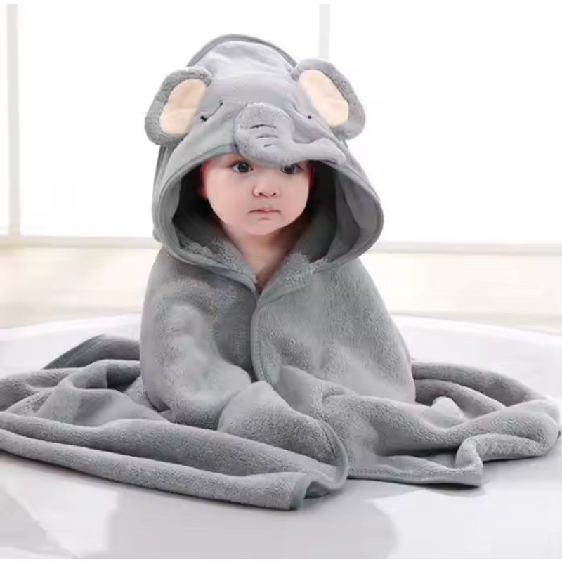 Swaddle Blanket - Hooded Animal Pattern