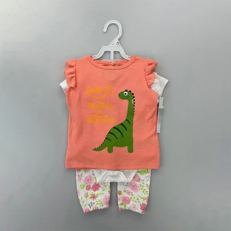 Baby Girl Set - 3 Piece Cotton