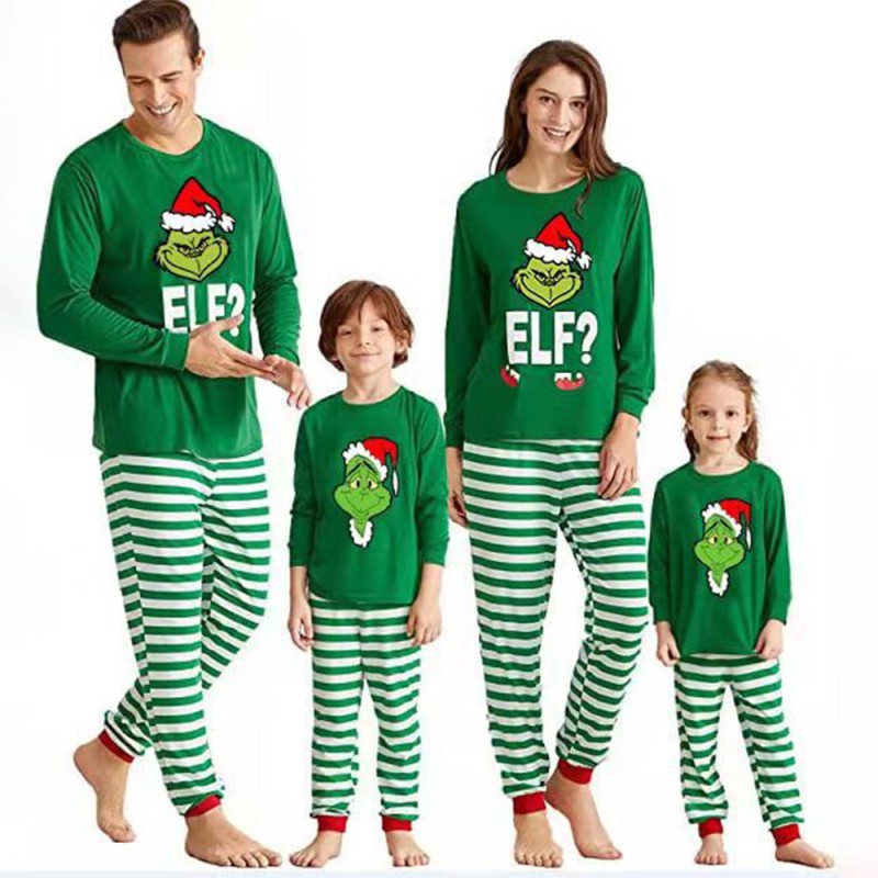 Family Pajamas - Green Stripe Matching