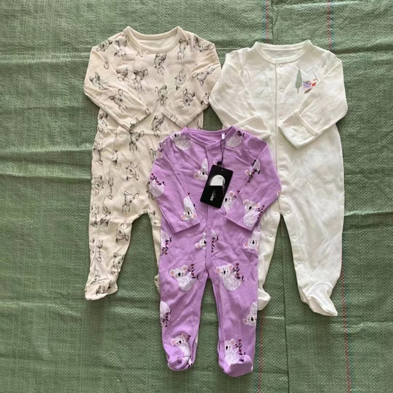 Baby Romper - Long Sleeve Cotton Zipper