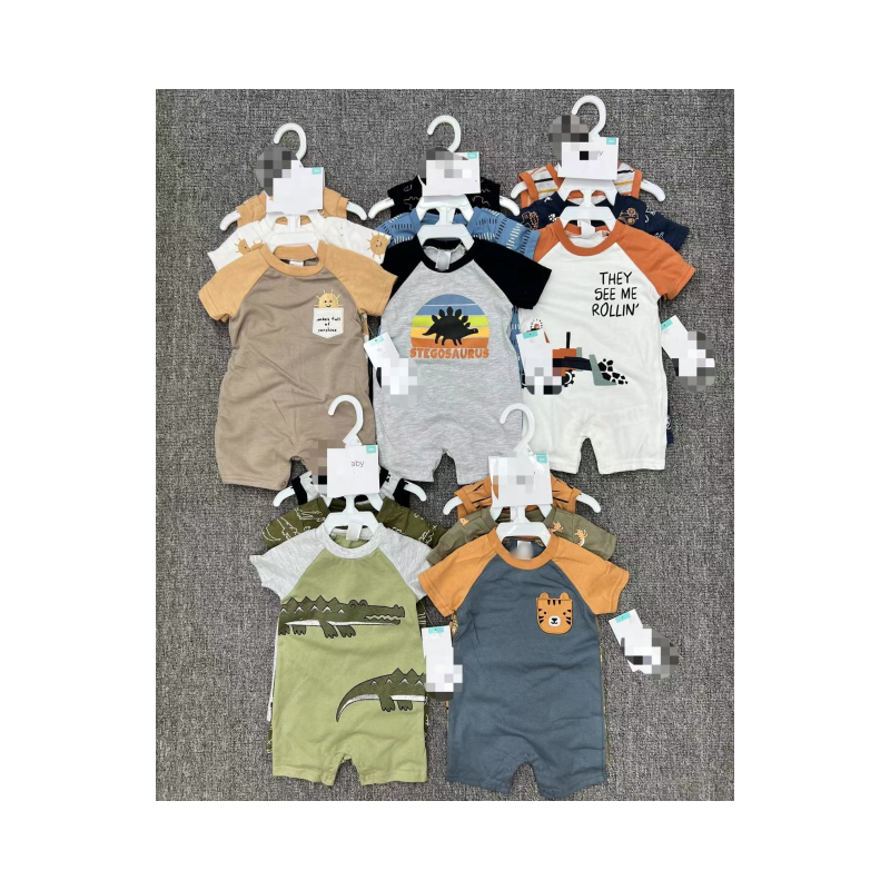 Baby Romper Set - 3 Piece Short Sleeve