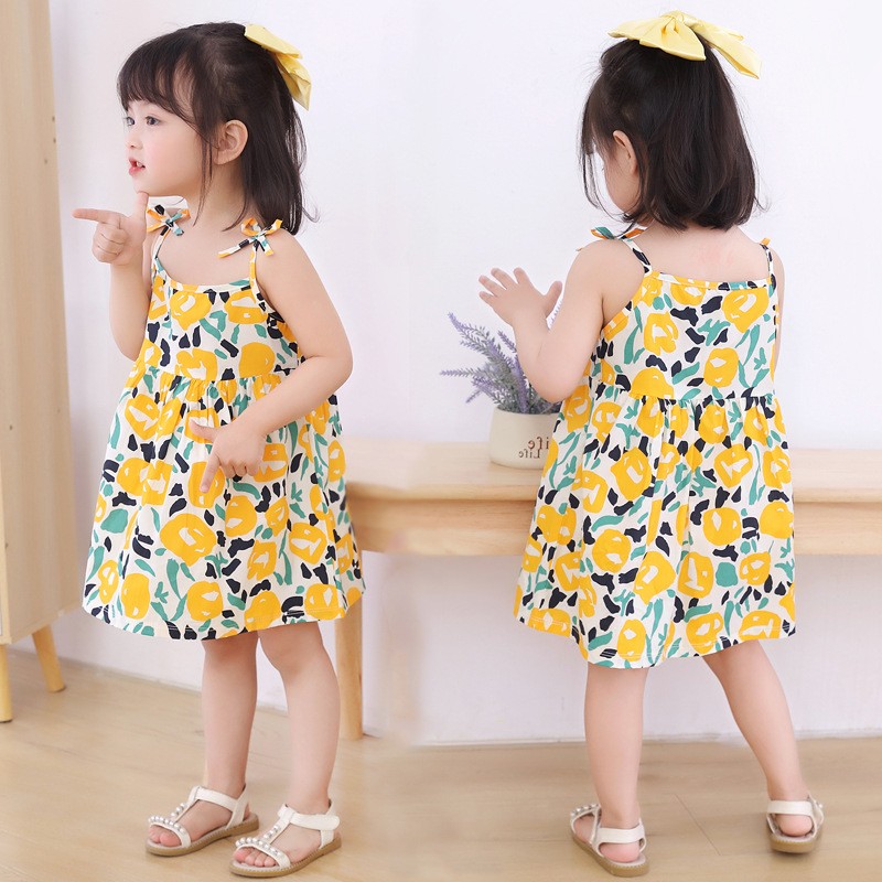 Baby Dress - Sling Cotton Floral