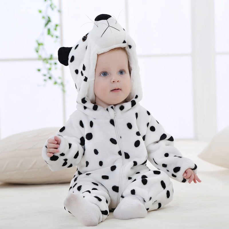 Baby Romper - Long Sleeve Animal Pattern